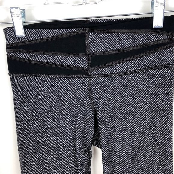 Lululemon Wunder Under Giant Herringbone Black 2 - Picture 2 of 8